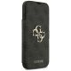 4. Guess Book 4G Metall-Logo-Hülle für iPhone 18 Pro Max / 17 Pro Max – Schwarz