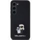 3. Karl Lagerfeld Silikon Karl&Choupette Metal Pin Hülle für Samsung Galaxy S23 – Schwarz