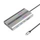 Orico XDR 12-in-1 RGB USB-C Dockingstation mit USB-A, USB-C PD, 100 W, 2x HDMI 4K 60 Hz, VGA, RJ45, Gigabit-Ethernet, SD- und microSD-Kartenleser – Grau