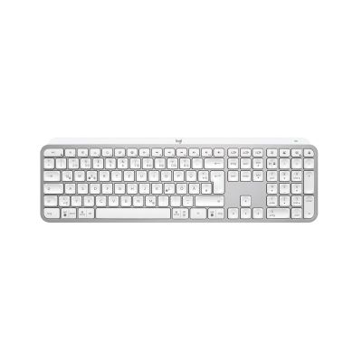 3. Logitech MX Keys S 920-011566 RF Wireless + Bluetooth QWERTZ-Tastatur, deutsches Aluminium, Weiß