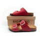 20. Bio Bio Damen-Slipper, profilierte Flip-Flops, Naturleder