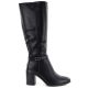 2. Damenstiefel mit Blockabsatz, schwarz, Sergio Leone KZ-08