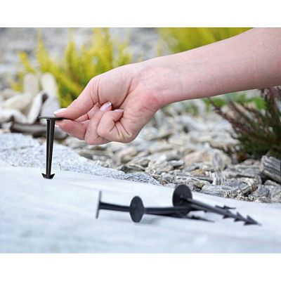 48. Stifte, Köpfe, Hefte für Agrotextilharpunen, Hefthöhe 20 cm, 50 Stück