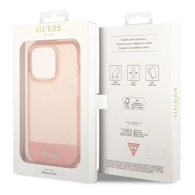 8. Guess Translucent iPhone 14 Pro Max 6,7" Hülle - Rosa