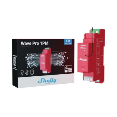 2. Shelly Qubino Wave PRO 1PM Leistungsrelais Rot