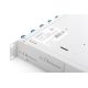 4. 19-Zoll-Patchpanel ohne Frontplatte, 1 HE, verschiebbar, Kabelverschraubungen PG13,5 und PG16, Kabelbinder/Halterungen, grau