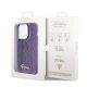 8. Guess Pailletten-Schriftzug-Metallgehäuse für iPhone 14 Pro Max – Lila