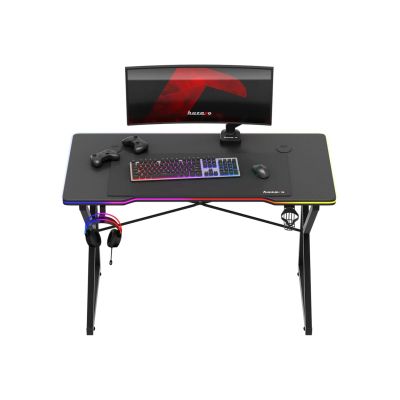 16. Huzaro Hero 1.7 RGB Schwarzer Gaming-Schreibtisch