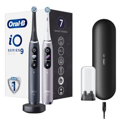 8. Oral-B iO 80363731 Elektrische Zahnbürste für Erwachsene, rotierende und pulsierende Zahnbürste, Schwarz, Silber