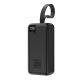 2. Wozinsky W8-W 30000 mAh 30W Powerbank mit 2x USB-A und USB-C Anschlüssen und Taschenlampe – Schwarz