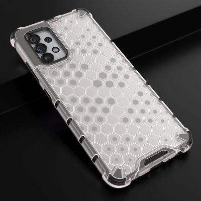 13. Gepanzerte Wabenhülle mit Gelrahmen für Samsung Galaxy A13 5G transparent