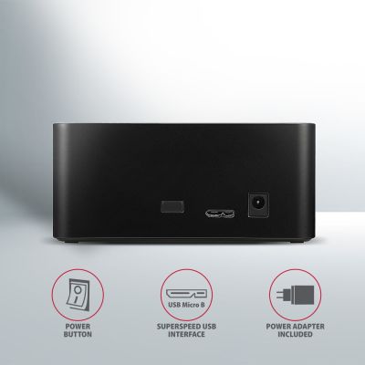 13. Axagon ADSA-SN Festplatten-Dockingstation, USB 3.2 Gen 1 (3.1 Gen 1) Type-A, Schwarz