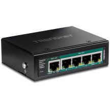 TRENDnet 5-Port-Industrie-Gigabit-PoE-Pass-Through-Switch für DIN-Schiene