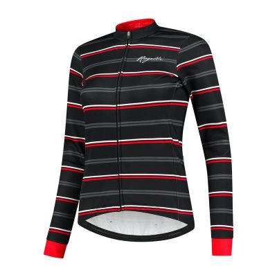 Rogelli Damen-Winterjacke STRIPE schwarz-rot XL