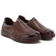 4. Bequeme Damen-Slipper aus Leder, braun, Vinceza 107241
