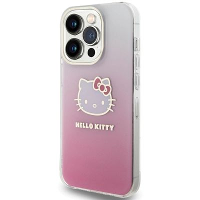 2. Hello Kitty IML Gradient Electrop Kitty Head Hülle für iPhone 14 Pro Max – Rosa