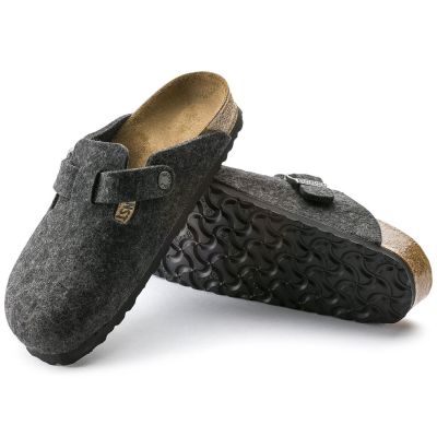 6. Birkenstock Boston FE Anthrazit 160373 Flip-Flops