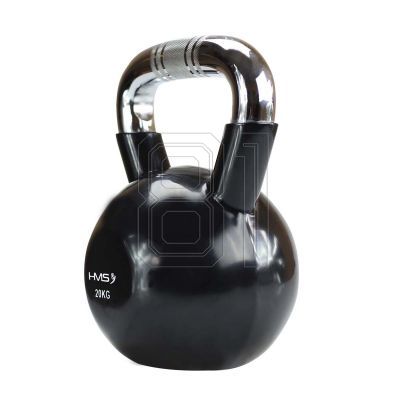 37. Kettlebell Gusseisengriff Chrom gerändelt HMS KTC20 SCHWARZ 