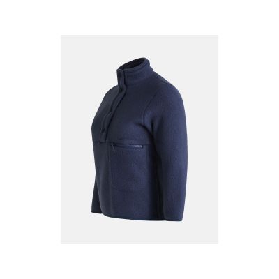 2. Peak Performance W Fleece Snap T Neck Sweatshirt blau