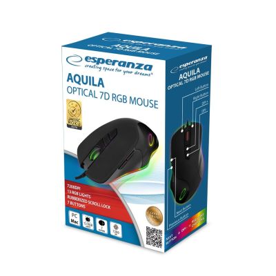 3. ESPERANZA AQUILA EM132 kabelgebundene RGB-7D-Maus