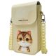 5. Nimmy Big Eyed Pet 2.0 Cat 3-in-1-Set: Handytasche + Geldbörse + Tracker-Hülle – Beige