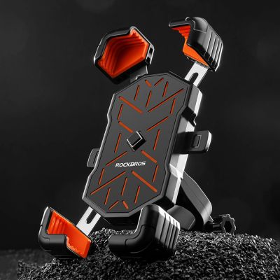 10. Rockbros HW-117 Lenkerklemm-Handyhalterung – Schwarz und Orange