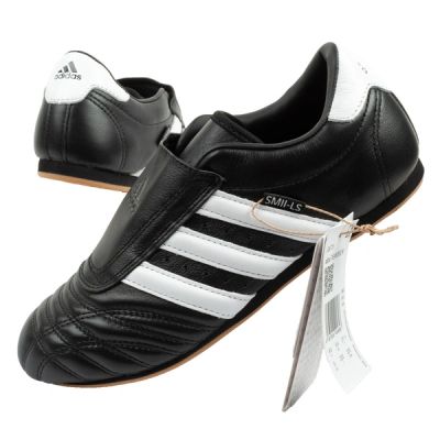 Adidas Damen Taekwondo-Sportschuhe, schwarzes Leder, zum Hineinschlüpfen