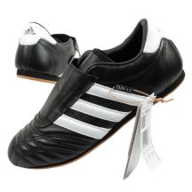 Adidas Damen Taekwondo-Sportschuhe, schwarzes Leder, zum Hineinschlüpfen