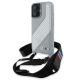 BMW M Edition Carbon Stripe & Strap Hülle für iPhone 16 – Grau