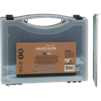 4. Zeltnägel 23 cm, 20er-Set, Metall, im Redcliffs-Koffer