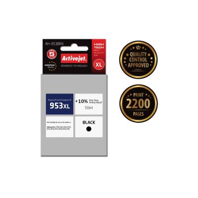 2. Activejet AH-953BRX Tinte (ersetzt HP 953XL L0S70AE; Premium; 50 ml; 2200 Seiten, Schwarz)
