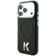 2. Karl Lagerfeld MagSafe Hülle mit geprägtem Ringmuster und Kameo-Logo für iPhone 18 Pro / 17 Pro – Schwarz