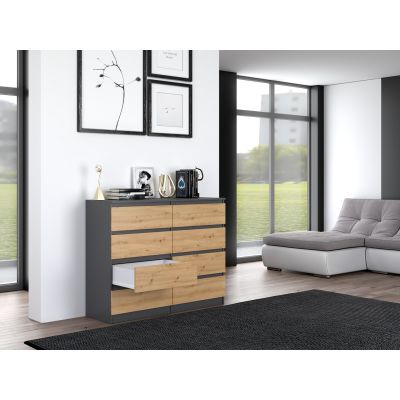 2. Kommode M8 120x40xH97 anthrazit/artisan