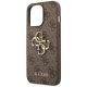6. Guess 4G Big Metal Logo Case für iPhone 14 Pro - Braun