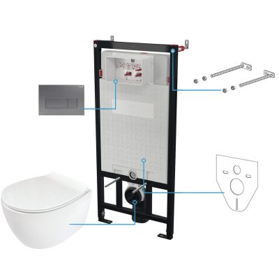 6-in-1 Unterputz-WC-Set