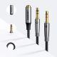 6. Ugreen AUX-Splitterkabel 3,5-mm-Miniklinke (weiblich) - 2x 3,5-mm-Miniklinke (männlich - Mikrofon und Kopfhörer) silber (AV193 50255)