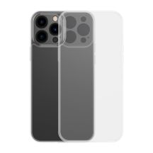 Baseus Frosted Glass Case Cover für iPhone 13 Pro Max Hardcover mit Gelrahmen Transparent (ARWS000802)
