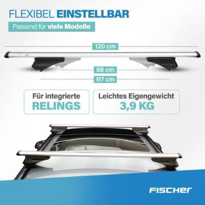 2. Fischer CrossLine L 1,2 m integrierte Geländerträger