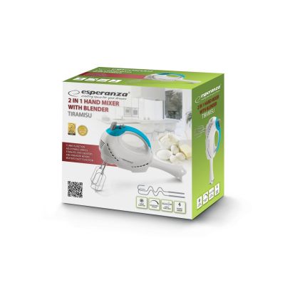 35. Standmixer, Handmixer Esperanza TIRAMISU EKM010 (300W; weiß)