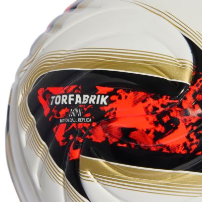 4. Fußball adidas Bundesliga 26/27 Torfabrik Mini weiß-orange-gold KG6039