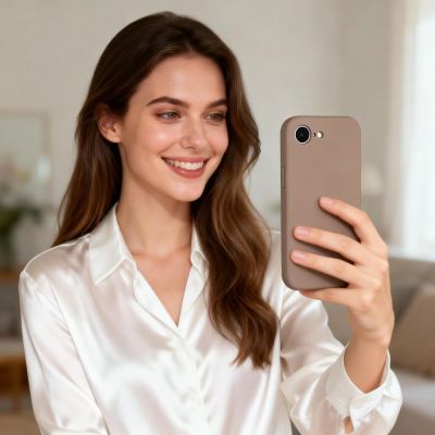 8. Tech-Protect Silikon-MagSafe-Hülle für iPhone 16e / 17e – Braun