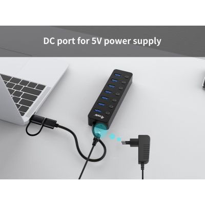 6. Equip 128965 USB 3.2 Gen 1 (3.1 Gen 1) Typ-A 5000 Mbit/s Hubs und Hubs Schwarz