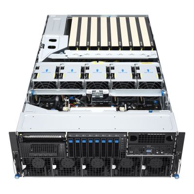 9. Asus Rack-Plattform (4U) ESC8000A-E13X AMD EPYC 9005 (8xNVMe, 2xM.2, 2x10Gbe, 8xQSFP, IPMI, R3200W)