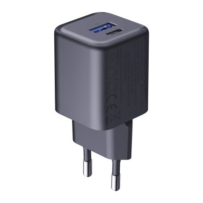 25. 3mk Hyper Charger PD 33W GaN QC4+ PPS AFC FCP SCP 1A1C Wandladegerät – Schwarz