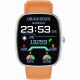 3. GRAVITY GT18-4 Herren-Smartwatch, orangefarbenes Silikonarmband + schwarzes Armband