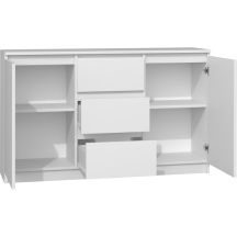 Kommode mit 2 Türen und 3 Schubladen, weiß