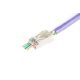 5. RJ45 (8P8C) Durchgangsstecker, Kat. 6, geschirmt, AWG 26-24, Packung mit 100 Stück.