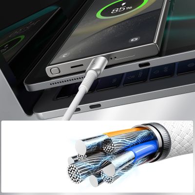 11. Joyroom S-A51 Cutting-Edge Series 3A USB-A - USB-C Kabel 1,2m - hellgrau