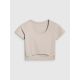 4. Damen Crop Top schlichtes T-Shirt 4F 4FRSS25TTSHF2695-83S