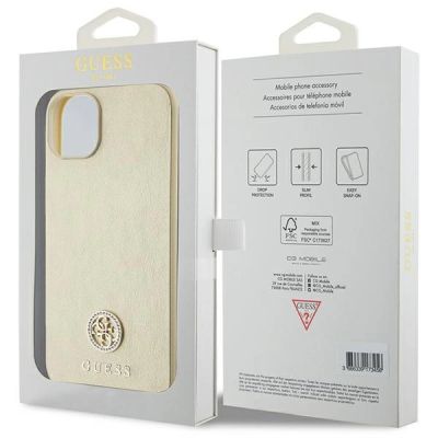 8. Guess GUHCP15MPS4DGPD iPhone 15 Plus 6,7" Gold/Gold Hardcase Strass Metall Logo